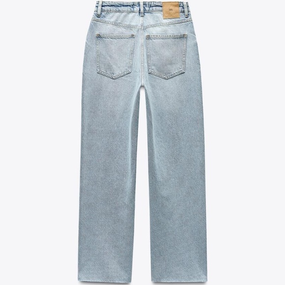 ZARA High Rise Straight Crop Jeans — Size 6 - Picture 2 of 9